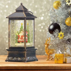 Lanterne à LED De Noël Avec Neige Tourbillonnante -Pearl Noël Soldes Boutique lanterne a led de noel avec neige tourbillonnante ref NX4867 1