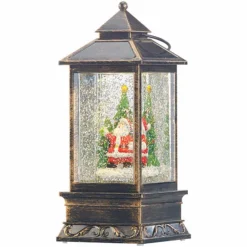 Lanterne à LED De Noël Avec Neige Tourbillonnante