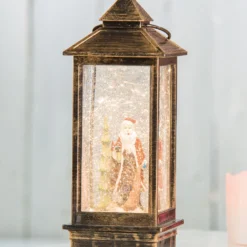 Lanterne LED Sans Fil à Neige Tourbillonnante Et Père Noël -Pearl Noël Soldes Boutique lanterne led sans fil a neige tourbillonnante et pere noel ref NX8182 3