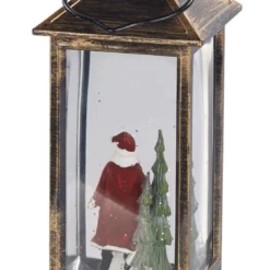 Lanterne LED Sans Fil à Neige Tourbillonnante Et Père Noël -Pearl Noël Soldes Boutique lanterne led sans fil a neige tourbillonnante et pere noel ref NX8182 4