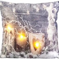 3 Coussins Déco De Noël à LED, Fonctionnement à Piles, 45 X 45 Cm -Pearl Noël Soldes Boutique lot de 3 coussins deco de noel a led fonctionnement a piles 45 x 45 cm ref NX8963 4