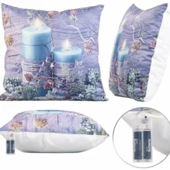 3 Coussins Déco De Noël à LED, Fonctionnement à Piles, 45 X 45 Cm -Pearl Noël Soldes Boutique lot de 3 coussins deco de noel a led fonctionnement a piles 45 x 45 cm ref NX8963 5