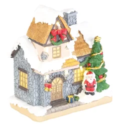 Maisonnette Décorative Avec Père Noël Et Illuminations -Pearl Noël Soldes Boutique maisonnette decorative avec pere noel et illuminations ref NX8152 1
