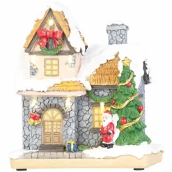 Maisonnette Décorative Avec Père Noël Et Illuminations -Pearl Noël Soldes Boutique maisonnette decorative avec pere noel et illuminations ref NX8152 11
