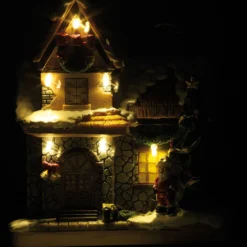 Maisonnette Décorative Avec Père Noël Et Illuminations -Pearl Noël Soldes Boutique maisonnette decorative avec pere noel et illuminations ref NX8152 2