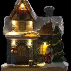 Maisonnette Décorative Avec Père Noël Et Illuminations -Pearl Noël Soldes Boutique maisonnette decorative avec pere noel et illuminations ref NX8152 3