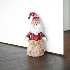 2 Cale-portes Pères Noël Décoratifs "Welcome" 7 2 Cale-portes Pères Noël Décoratifs "Welcome" -Pearl Noël Soldes Boutique pere noel cale porte decoratif welcome 1 5 kg ref NX7613 1
