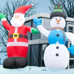 Père Noël Géant Avec Gonflage Automatique – 6 Mètres -Pearl Noël Soldes Boutique pere noel geant avec gonflage automatique 6 metres ref NX6636 3