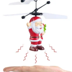 Père Noël Volant à Lumière LED Multicolore
