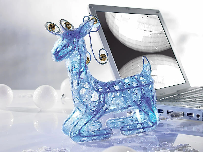 Renne Du Père Noël Lumineux USB/Pile 1 Renne Du Père Noël Lumineux USB/Pile