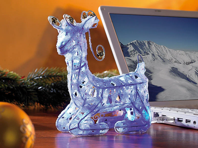 Renne Du Père Noël Lumineux USB/Pile 3 Renne Du Père Noël Lumineux USB/Pile – Image 3