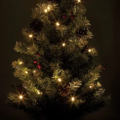 2 Sapins De Noël Avec Guirlande - 30 LED - 60 Cm -Pearl Noël Soldes Boutique sapin artificiel 60 cm avec guirlande 30 led integree ref NX7645 1