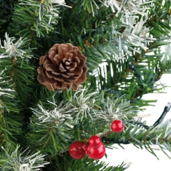 2 Sapins De Noël Avec Guirlande - 30 LED - 60 Cm -Pearl Noël Soldes Boutique sapin artificiel 60 cm avec guirlande 30 led integree ref NX7645 2