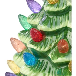 Sapin De Noël à LED 19 Cm En Céramique -Pearl Noël Soldes Boutique sapin de noel a led 19 cm en ceramique ref NX8163 2