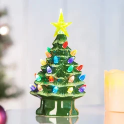 Sapin De Noël à LED 19 Cm En Céramique -Pearl Noël Soldes Boutique sapin de noel a led 19 cm en ceramique ref NX8163 6