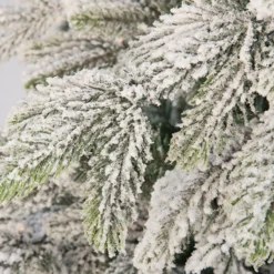 Sapin De Noël Artificiel Blanc 500 LED / 857 Branches / 225 Cm -Pearl Noël Soldes Boutique sapin de noel artificiel blanc 500 led 857 branches 225 cm ref NX7656 1