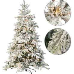 Sapin De Noël Artificiel Blanc 500 LED / 857 Branches / 225 Cm