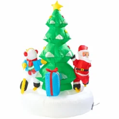 Sapin De Noël Autogonflant Rotatif, 150 Cm