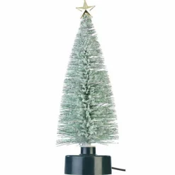 2 Sapins De Noël Enneigés Avec LED Multicolores USB -Pearl Noël Soldes Boutique sapin de noel enneige avec led multicolores usb ref ZX6257 1