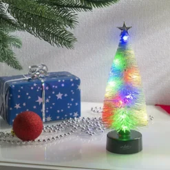 Sapin De Noël Enneigé Avec LED Multicolores USB -Pearl Noël Soldes Boutique sapin de noel enneige avec led multicolores usb ref ZX6257 6 1