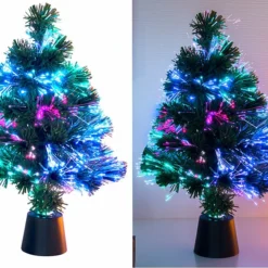 Sapin De Noël Artificiel Lumineux Avec Fibre Optique LED
