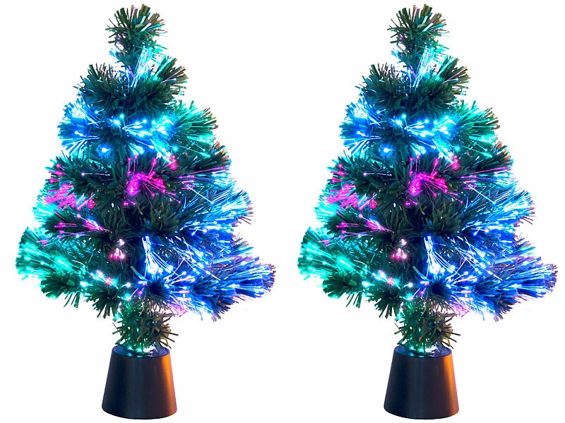 2 Sapins De Noël Artificiels Lumineux Avec Fibre Optique LED 2 2 Sapins De Noël Artificiels Lumineux Avec Fibre Optique LED – Image 2