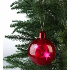 Set De 2 Boules De Noël Avec LED Effet 3D - Rouge -Pearl Noël Soldes Boutique set de 2 boules de noel avec led effet 3d rouge ref NX3748 3