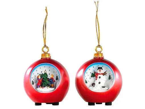 2 Boules De Noël LED à Ciel étoilé -Pearl Noël Soldes Boutique set de boules de noel a ciel etoile a led ref NC6192 1