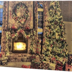 Pearl Noël Soldes Boutique -Pearl Noël Soldes Boutique tableau lumineux a led lumiere vacillante magie de noel 40 x 30 cm ref NX8792 3