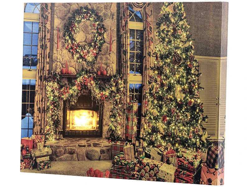 Tableau Lumineux à LED Lumière Vacillante "Magie De Noël" 40 X 30 Cm 2 Tableau Lumineux à LED Lumière Vacillante "Magie De Noël" 40 X 30 Cm – Image 2